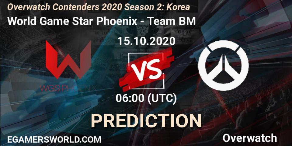 World Game Star Phoenix - Team BM: Maç tahminleri. 16.10.20, Overwatch, Overwatch Contenders 2020 Season 2: Korea
