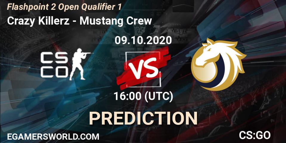 Crazy Killerz - Mustang Crew: Maç tahminleri. 09.10.20, CS2 (CS:GO), Flashpoint 2 Open Qualifier 1