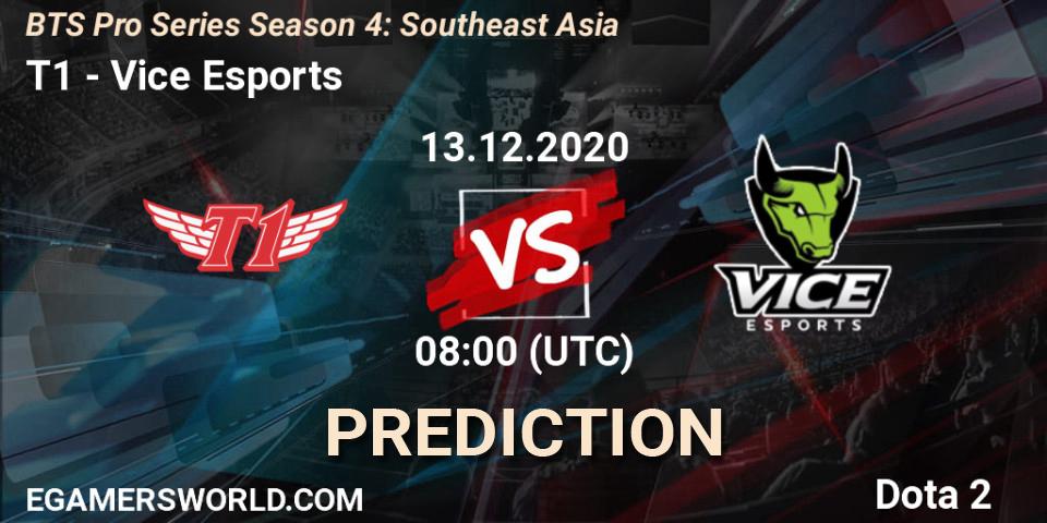 T1 - Vice Esports: Maç tahminleri. 13.12.2020 at 06:01, Dota 2, BTS Pro Series Season 4: Southeast Asia