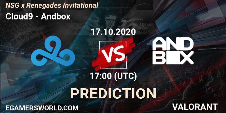 Cloud9 - Andbox: Maç tahminleri. 17.10.2020 at 17:00, VALORANT, NSG x Renegades Invitational