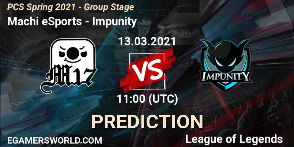 Machi eSports - Impunity: Maç tahminleri. 13.03.2021 at 11:00, LoL, PCS Spring 2021 - Group Stage