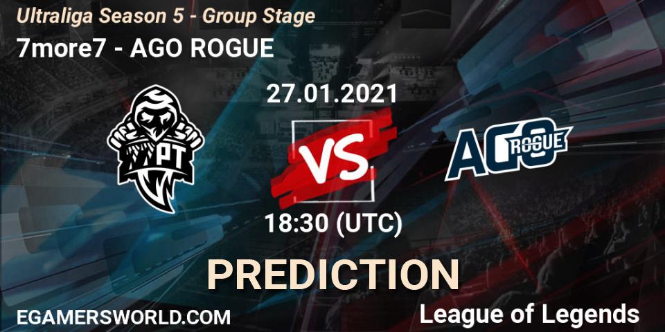 7more7 - AGO ROGUE: Maç tahminleri. 27.01.2021 at 18:30, LoL, Ultraliga Season 5 - Group Stage