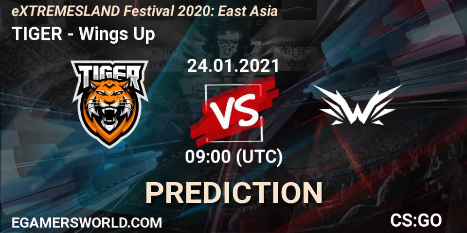 TIGER - Wings Up: Maç tahminleri. 24.01.2021 at 09:30, Counter-Strike (CS2), eXTREMESLAND Festival 2020: East Asia