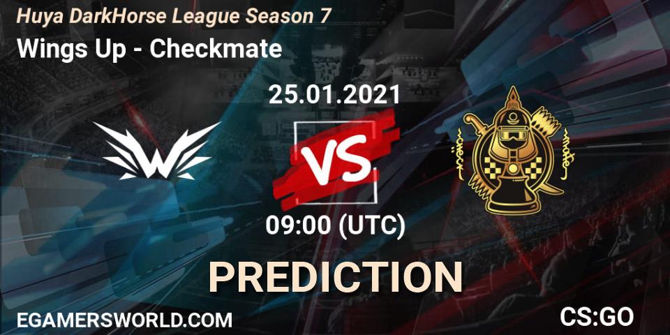 Wings Up - Checkmate: Maç tahminleri. 25.01.2021 at 09:00, Counter-Strike (CS2), Huya DarkHorse League Season 7