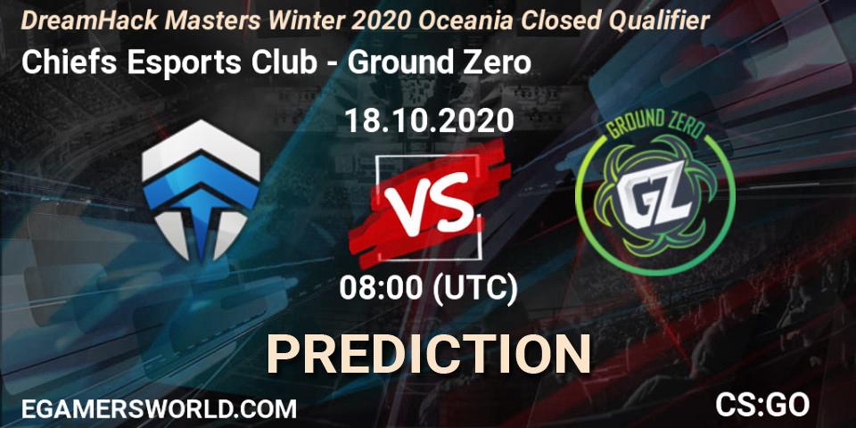 Chiefs Esports Club - Ground Zero: Maç tahminleri. 18.10.2020 at 08:00, Counter-Strike (CS2), DreamHack Masters Winter 2020 Oceania Closed Qualifier
