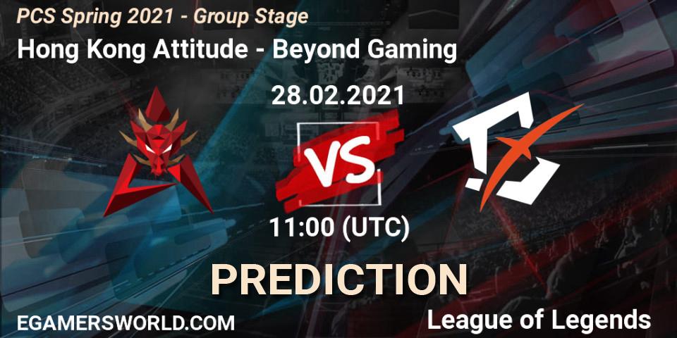 Hong Kong Attitude - Beyond Gaming: Maç tahminleri. 28.02.2021 at 10:55, LoL, PCS Spring 2021 - Group Stage