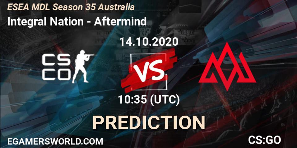 Integral Nation - Aftermind: Maç tahminleri. 14.10.2020 at 10:35, Counter-Strike (CS2), ESEA MDL Season 35 Australia