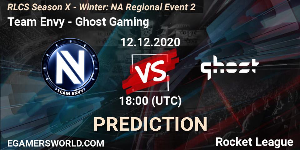 Team Envy - Ghost Gaming: Maç tahminleri. 12.12.2020 at 18:00, Rocket League, RLCS Season X - Winter: NA Regional Event 2