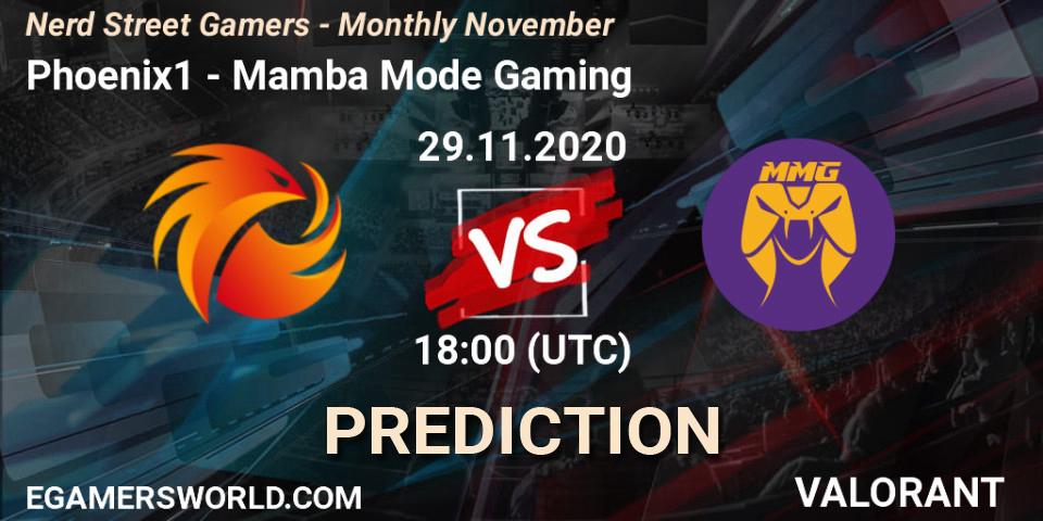 Phoenix1 - Mamba Mode Gaming: Maç tahminleri. 29.11.2020 at 18:00, VALORANT, Nerd Street Gamers - Monthly November