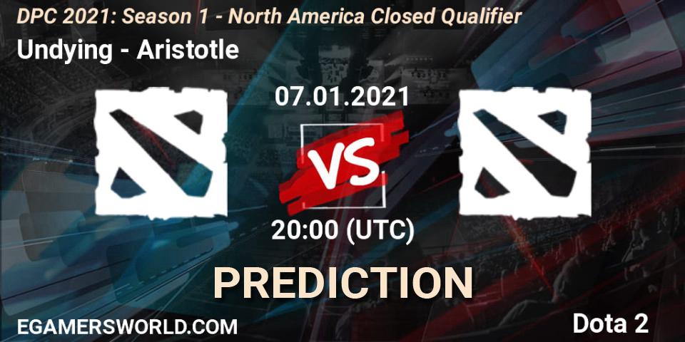 Undying - Aristotle: Maç tahminleri. 07.01.2021 at 20:29, Dota 2, DPC 2021: Season 1 - North America Closed Qualifier