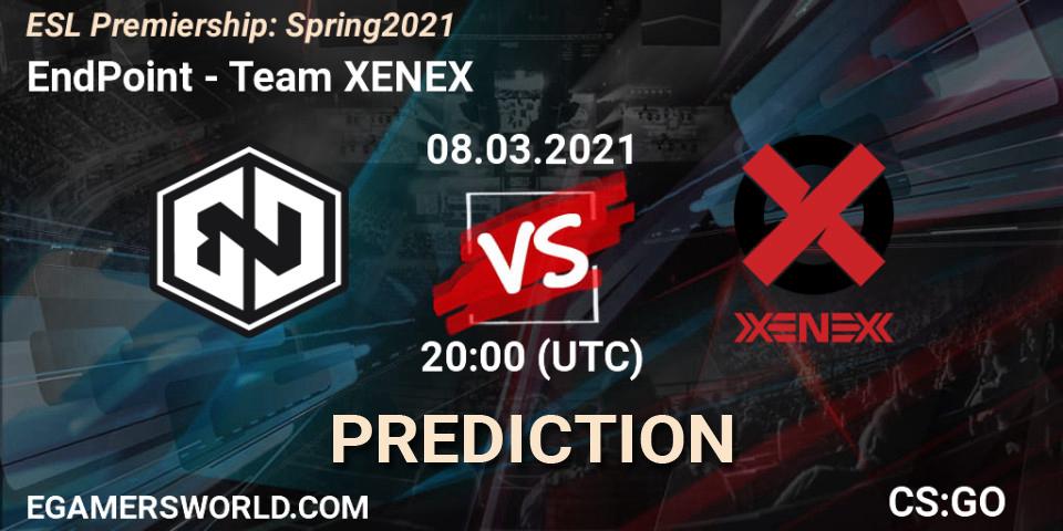 EndPoint - XENEX: Maç tahminleri. 08.03.2021 at 20:00, Counter-Strike (CS2), ESL Premiership: Spring 2021
