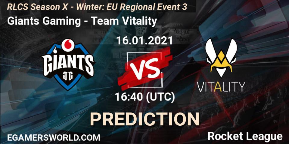 Giants Gaming - Team Vitality: Maç tahminleri. 16.01.2021 at 17:40, Rocket League, RLCS Season X - Winter: EU Regional Event 3