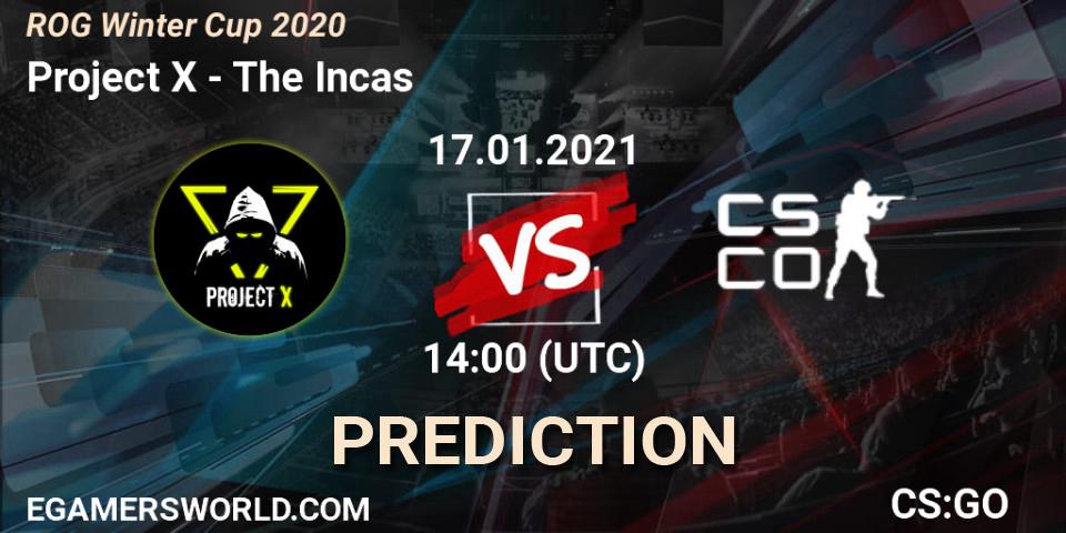 Project X - The Incas: Maç tahminleri. 17.01.2021 at 10:00, Counter-Strike (CS2), ROG Winter Cup 2020