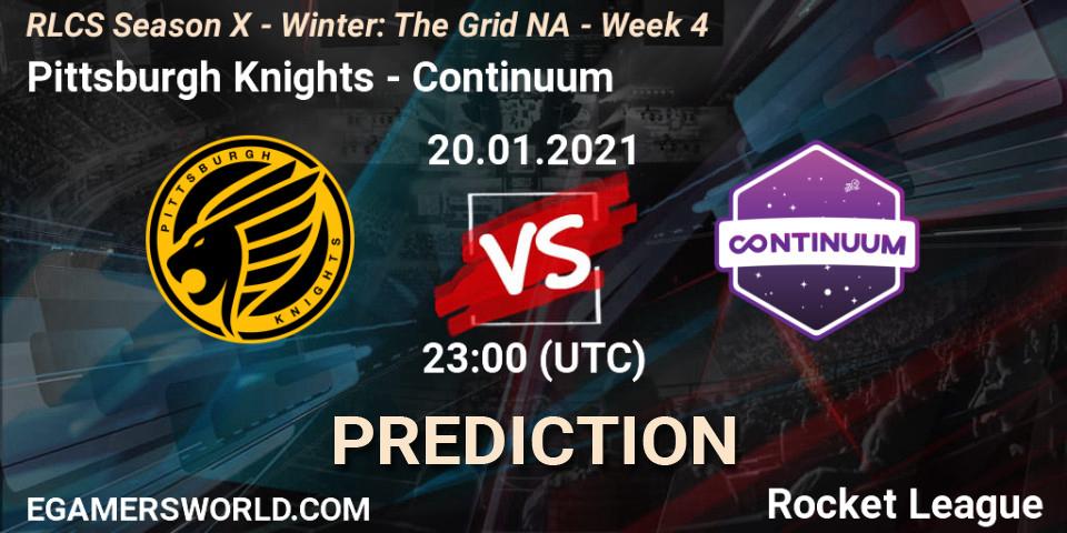 Pittsburgh Knights - Continuum: Maç tahminleri. 20.01.2021 at 23:00, Rocket League, RLCS Season X - Winter: The Grid NA - Week 4
