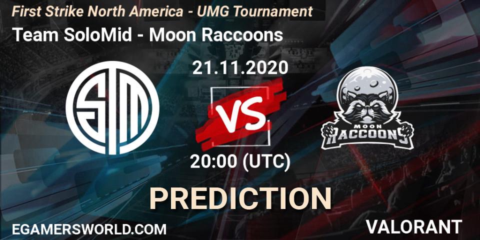 Team SoloMid - Moon Raccoons: Maç tahminleri. 21.11.2020 at 22:00, VALORANT, First Strike North America - UMG Tournament