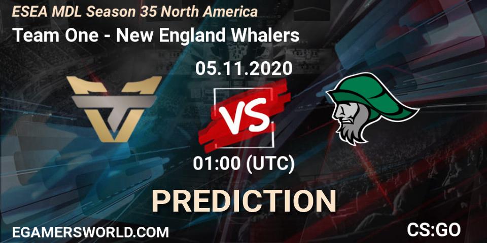 Team One - New England Whalers: Maç tahminleri. 05.11.2020 at 01:00, Counter-Strike (CS2), ESEA MDL Season 35 North America