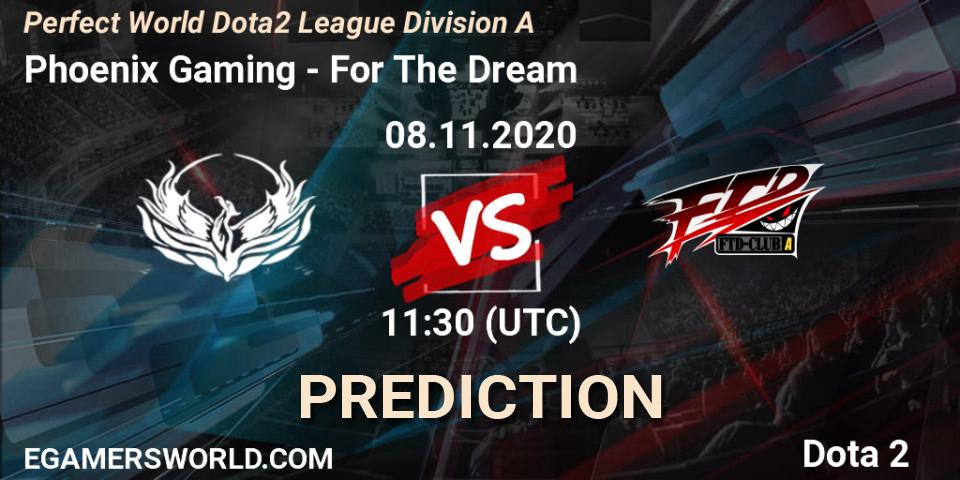 Phoenix Gaming - For The Dream: Maç tahminleri. 08.11.20, Dota 2, Perfect World Dota2 League Division A