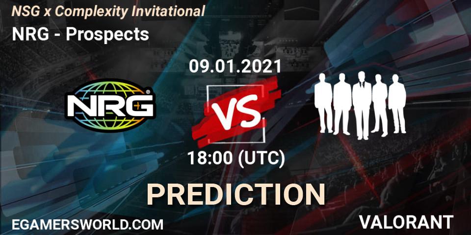NRG - Prospects: Maç tahminleri. 09.01.2021 at 21:00, VALORANT, NSG x Complexity Invitational