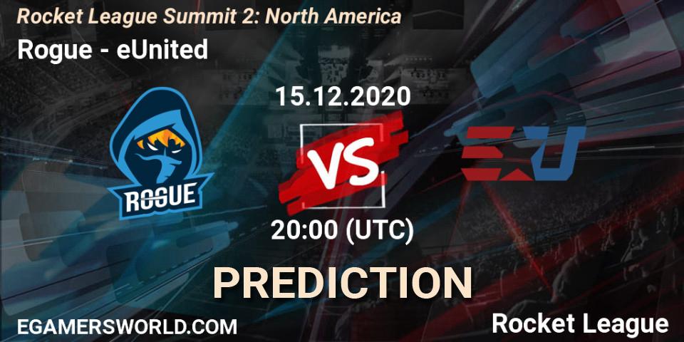 Rogue - eUnited: Maç tahminleri. 15.12.2020 at 20:00, Rocket League, Rocket League Summit 2: North America