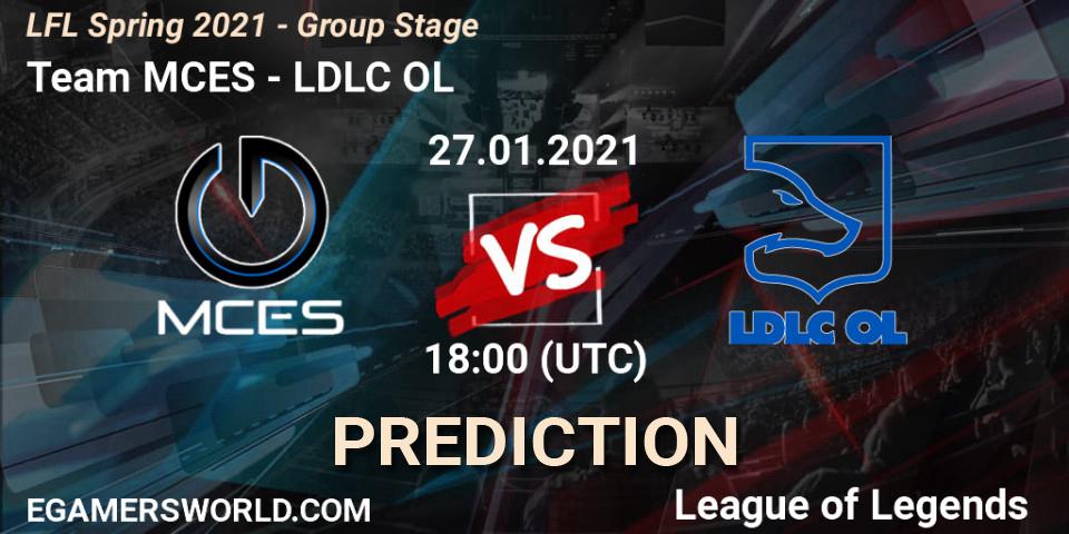 Team MCES - LDLC OL: Maç tahminleri. 27.01.2021 at 18:00, LoL, LFL Spring 2021 - Group Stage