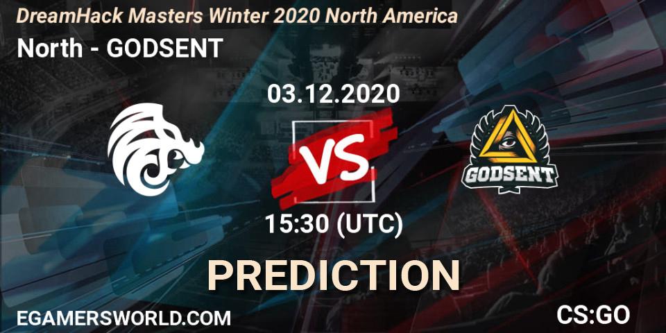 North - GODSENT: Maç tahminleri. 03.12.20, CS2 (CS:GO), DreamHack Masters Winter 2020 Europe