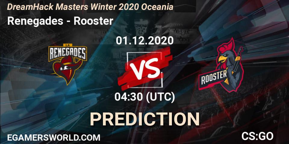 Renegades - Rooster: Maç tahminleri. 01.12.2020 at 04:30, Counter-Strike (CS2), DreamHack Masters Winter 2020 Oceania