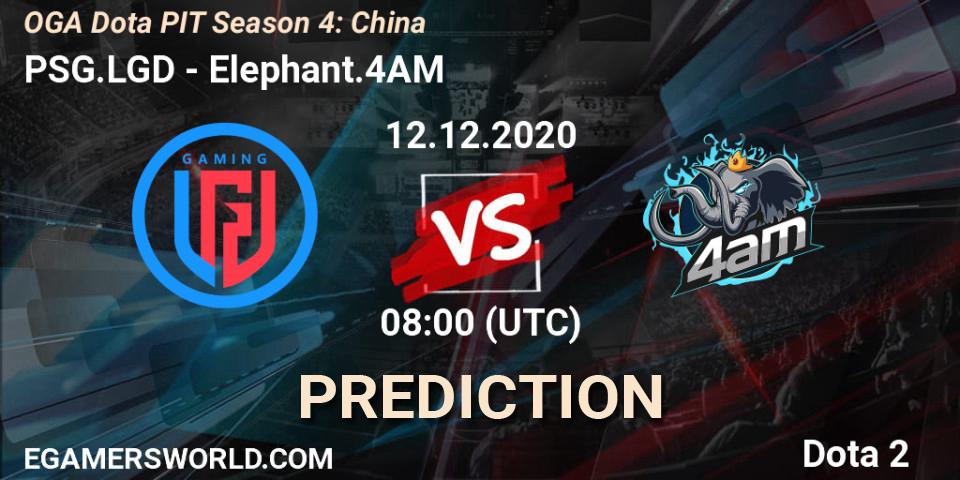 PSG.LGD - Elephant.4AM: Maç tahminleri. 12.12.2020 at 08:02, Dota 2, OGA Dota PIT Season 4: China