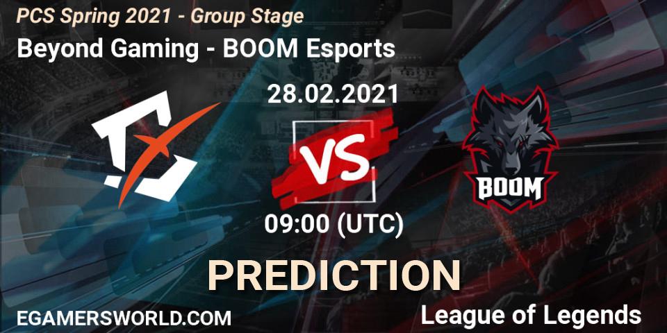 Beyond Gaming - BOOM Esports: Maç tahminleri. 28.02.2021 at 08:50, LoL, PCS Spring 2021 - Group Stage