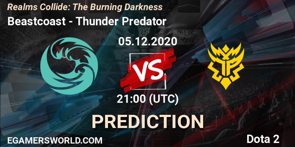 Beastcoast - Thunder Predator: Maç tahminleri. 05.12.2020 at 21:04, Dota 2, Realms Collide: The Burning Darkness