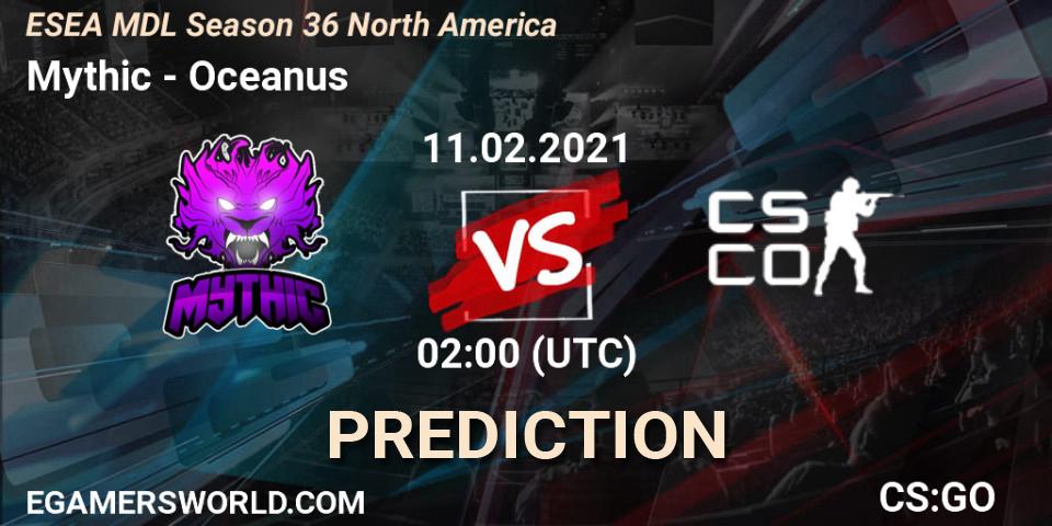 Mythic - Oceanus: Maç tahminleri. 11.02.2021 at 02:00, Counter-Strike (CS2), MDL ESEA Season 36: North America - Premier Division