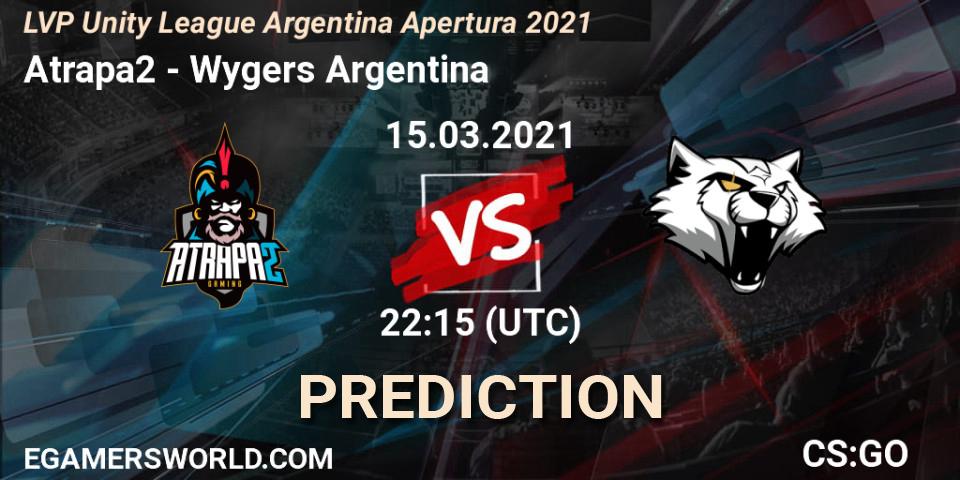 Atrapa2 - Wygers Argentina: Maç tahminleri. 15.03.2021 at 22:15, Counter-Strike (CS2), LVP Unity League Argentina Apertura 2021