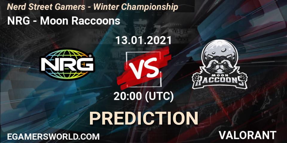 NRG - Moon Raccoons: Maç tahminleri. 13.01.2021 at 23:00, VALORANT, Nerd Street Gamers - Winter Championship