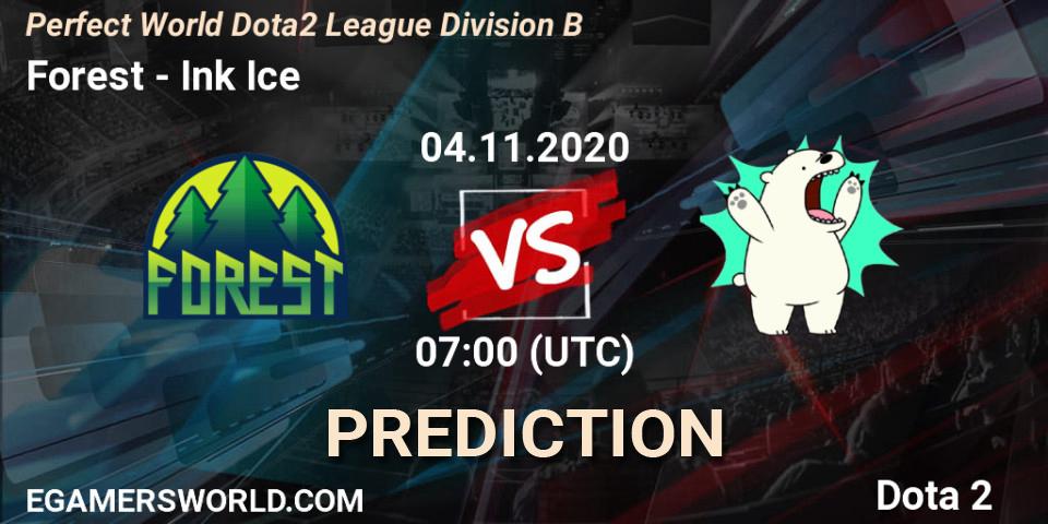 Forest - Ink Ice: Maç tahminleri. 04.11.2020 at 07:00, Dota 2, Perfect World Dota2 League Division B