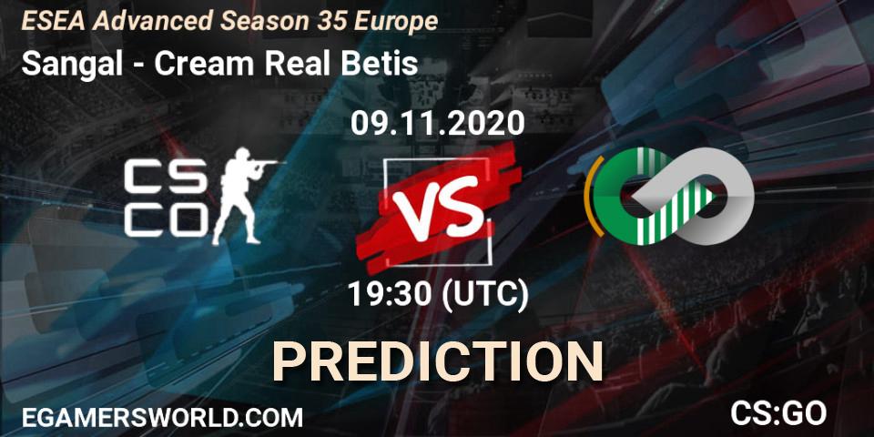 Sangal - Cream Real Betis: Maç tahminleri. 10.11.2020 at 18:30, Counter-Strike (CS2), ESEA Advanced Season 35 Europe