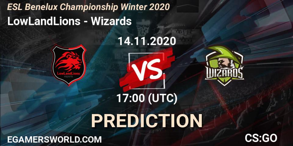 LowLandLions - Wizards: Maç tahminleri. 14.11.2020 at 17:05, Counter-Strike (CS2), ESL Benelux Championship Winter 2020