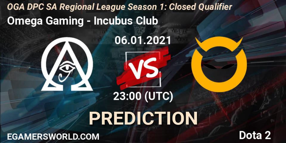 Omega Gaming - Incubus Club: Maç tahminleri. 06.01.2021 at 23:00, Dota 2, DPC 2021: Season 1 - South America Closed Qualifier