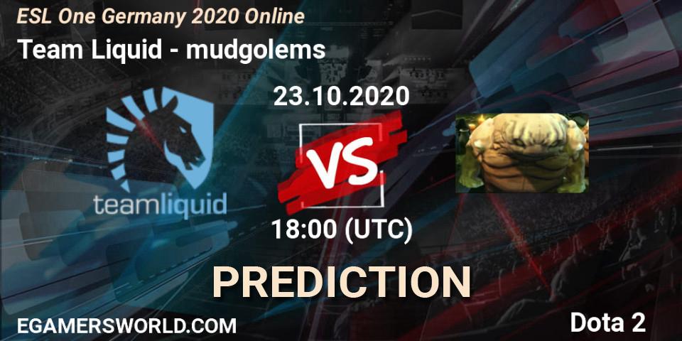 Team Liquid - mudgolems: Maç tahminleri. 24.10.2020 at 17:41, Dota 2, ESL One Germany 2020 Online