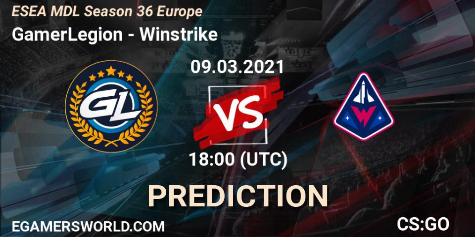 GamerLegion - Winstrike: Maç tahminleri. 09.03.21, CS2 (CS:GO), MDL ESEA Season 36: Europe - Premier division