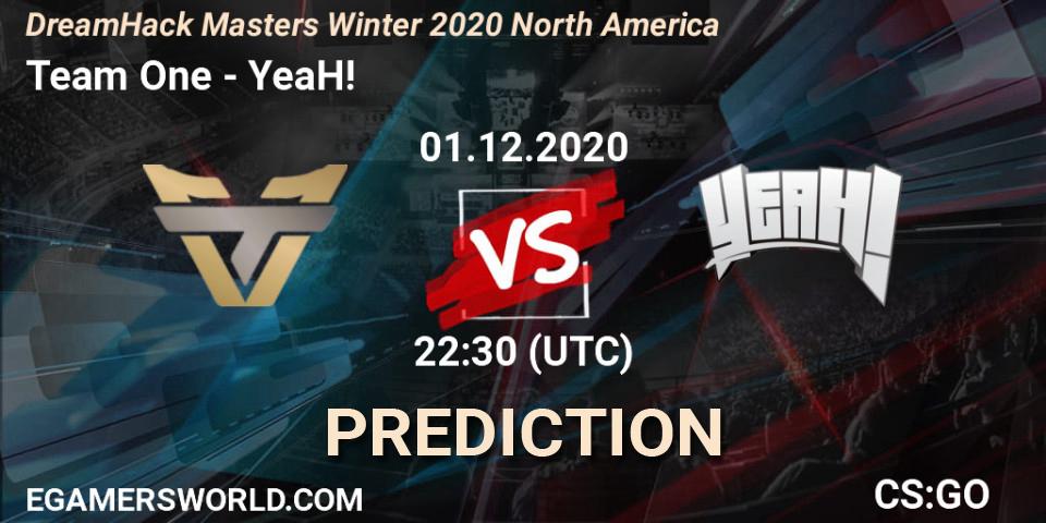 Team One - YeaH!: Maç tahminleri. 01.12.2020 at 22:30, Counter-Strike (CS2), DreamHack Masters Winter 2020 North America