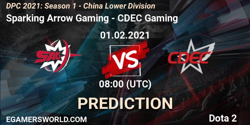 Sparking Arrow Gaming - CDEC Gaming: Maç tahminleri. 01.02.2021 at 08:31, Dota 2, DPC 2021: Season 1 - China Lower Division