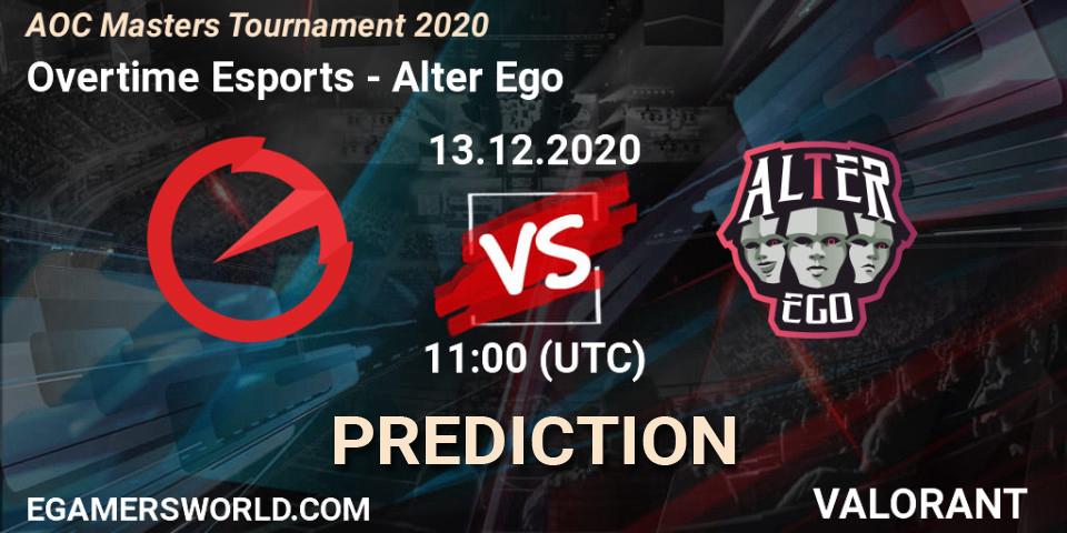 Overtime Esports - Alter Ego: Maç tahminleri. 13.12.2020 at 11:00, VALORANT, AOC Masters Tournament 2020