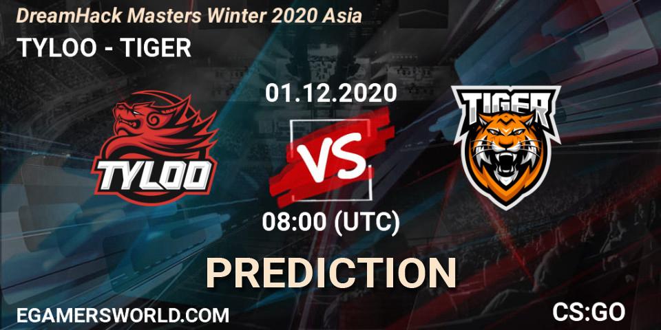 TYLOO - TIGER: Maç tahminleri. 01.12.2020 at 08:00, Counter-Strike (CS2), DreamHack Masters Winter 2020 Asia