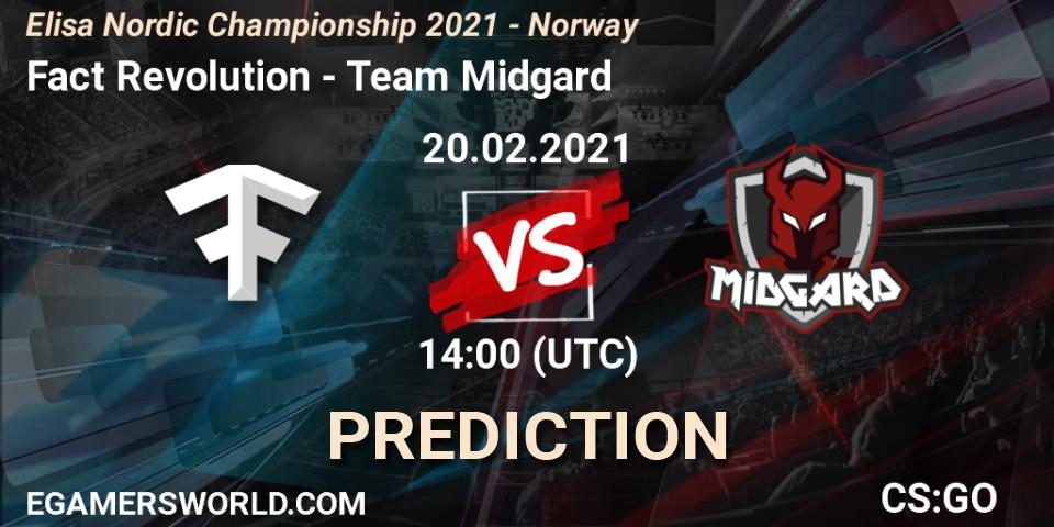 Fact Revolution - Team Midgard: Maç tahminleri. 20.02.2021 at 14:00, Counter-Strike (CS2), Elisa Nordic Championship 2021 - Norway