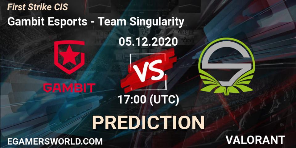 Gambit Esports - Team Singularity: Maç tahminleri. 05.12.2020 at 17:00, VALORANT, First Strike CIS