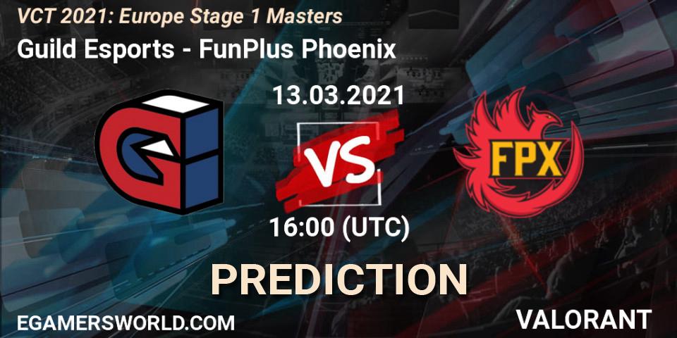 Guild Esports - FunPlus Phoenix: Maç tahminleri. 13.03.2021 at 16:00, VALORANT, VCT 2021: Europe Stage 1 Masters