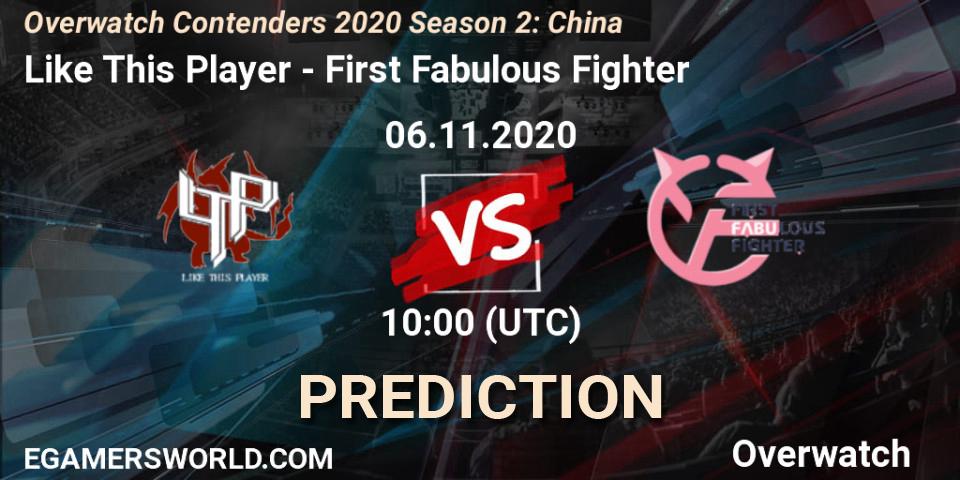 Like This Player - First Fabulous Fighter: Maç tahminleri. 06.11.2020 at 08:00, Overwatch, Overwatch Contenders 2020 Season 2: China