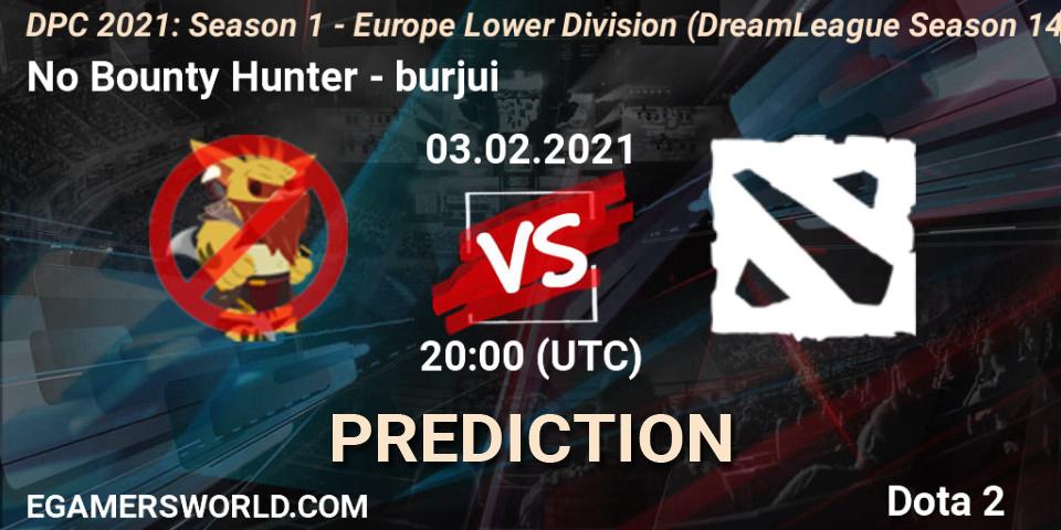 No Bounty Hunter - burjui: Maç tahminleri. 03.02.2021 at 19:55, Dota 2, DPC 2021: Season 1 - Europe Lower Division (DreamLeague Season 14)