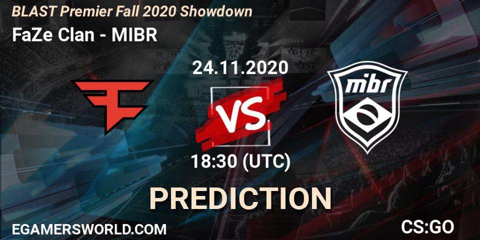 FaZe Clan - MIBR: Maç tahminleri. 25.11.20, CS2 (CS:GO), BLAST Premier Fall 2020 Showdown
