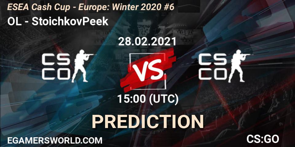 OL - StoichkovPeek: Maç tahminleri. 28.02.2021 at 15:00, Counter-Strike (CS2), ESEA Cash Cup - Europe: Winter 2020 #6