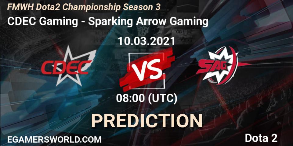 CDEC Gaming - Sparking Arrow Gaming: Maç tahminleri. 10.03.2021 at 07:57, Dota 2, FMWH Dota2 Championship Season 3